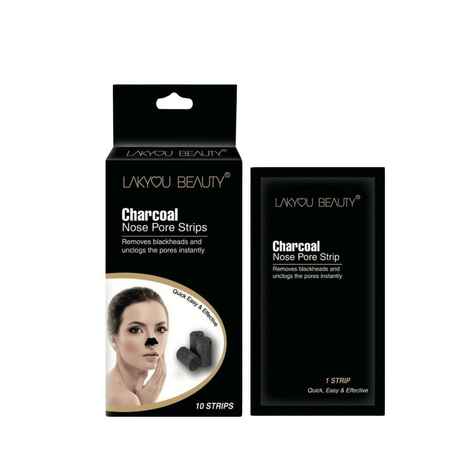 Buy Lakyou Beauty Charcoal Nose Pore strips | Removes blackheads and unclogs the pores instantly  (10 gm) - Purplle