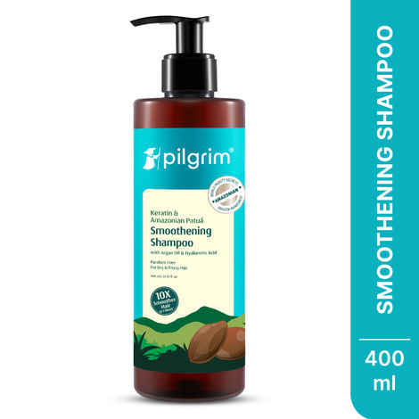 Buy Pilgrim Patua Smoothening Shampoo For Dry & Frizzy Hair - 400 ml - Purplle