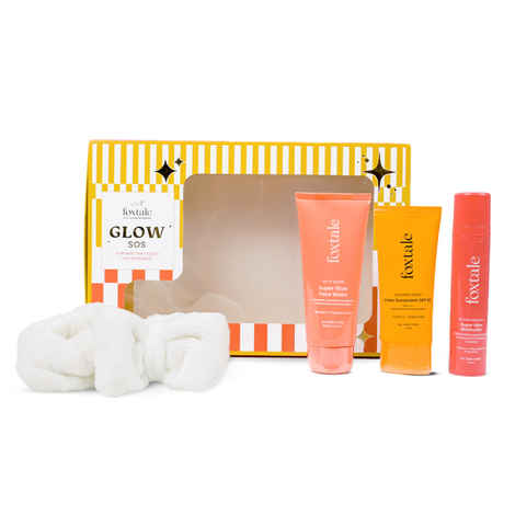 Foxtale Glow S.O.S Kit – Instantly Bright, Tan-Free Skin + Includes Free Bow Headband Pack of 3
