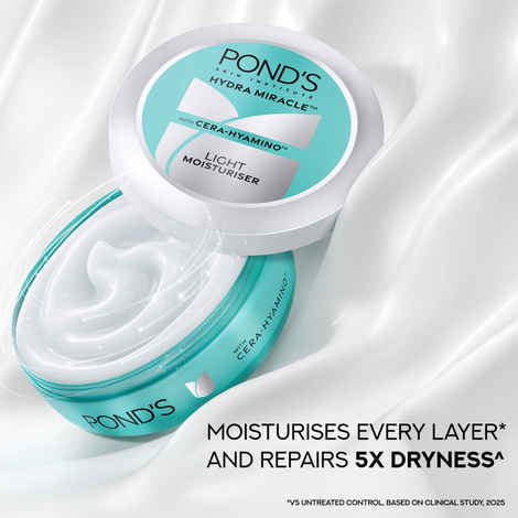 POND'S Light Moisturiser with Cera-Hyamino for 5X Dryness Repair for Soft, Smooth Skin, 200 ml