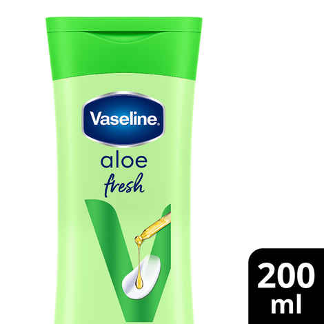 Buy Vaseline Aloe Fresh Body Lotion,24 HR Long Lasting Moisturisation with Aloe Vera extract and Menthol 200 ml - Purplle