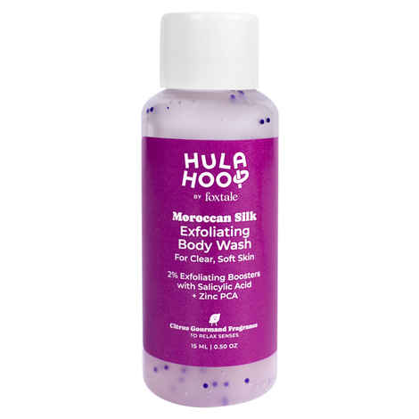 Buy Hula Hoop By Foxtale Moroccan Silk Exfoliating Body Wash (15 ml) - Purplle