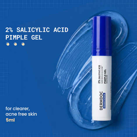 Buy DermDoc 2% Salicylic Acid Pimple Gel (5 ml)| Acne Spot Treatment for Oily & Acne-Prone Skin | Reduces Pimples, Redness & Inflammation | Clears Clogged Pores | Lightweight Fast Absorbing Anti-Acne Gel for Breakouts & Active Pimples - Purplle