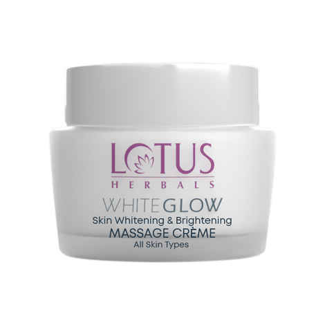 Buy Lotus Herbals Whiteglow Skin Whitening & Brightening Massage Cream, 60 gm - Purplle