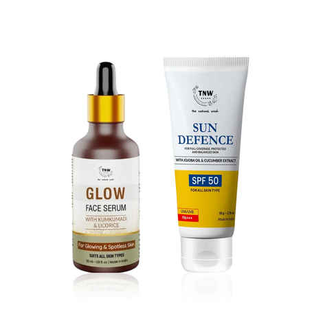 Buy TNW The Natural Wash SPF Cream 50 gm + Glow Face Serum 30 ml | Combo of 2 - Purplle