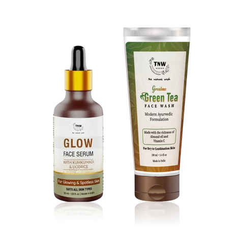 Buy TNW The Natural Wash Green Tea Face Wash 100 ml + Glow Face Serum 30 ml | Combo of 2 - Purplle