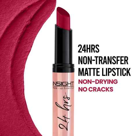 Buy INSIGHT COSMETICS 24 HRS NON TRANSFER MATTE LIPSTICK (LL-03)_PARIS VIBES (23) - 3 gm - Purplle