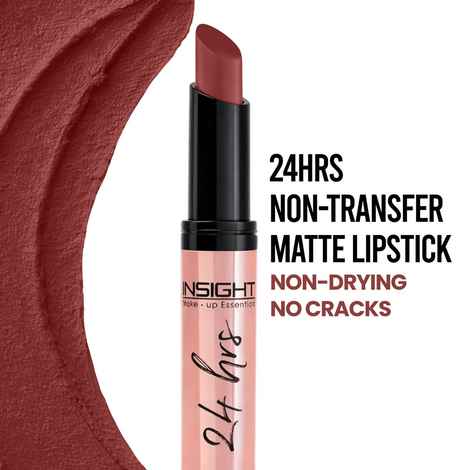 Buy INSIGHT COSMETICS 24 HRS NON TRANSFER MATTE LIPSTICK (LL-03)_STAY BASIC ! (08) - Purplle