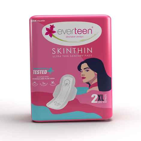 Buy Everteen XL SKIN THIN Ultra Sanitary Pads, 2 pc - Purplle
