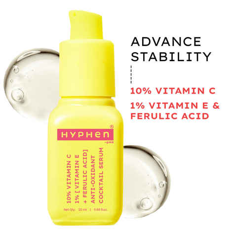 Buy Hyphen 10% Vitamin C, 1% Vitamin E + Ferulic Acid Serum | Brightens & Treats Dark Spots| 12Hr Release Non-Irritating Formula - 20 ml - Purplle