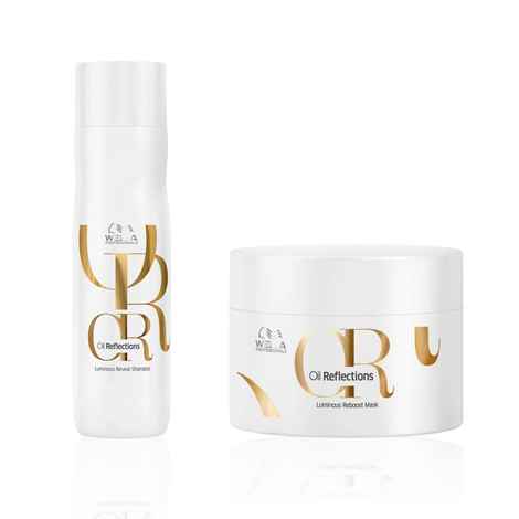 Buy Wella Professionals Oil Reflections Luminous Reboost & Shine Duo (Shampoo & Hair Mask) - (250 ml + 150 ml) Combo of 2 - Purplle