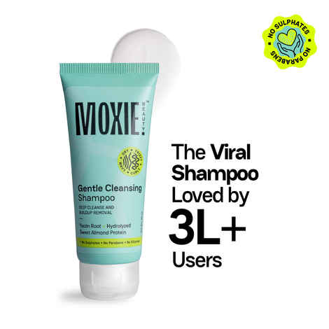 Buy Moxie Beauty Gentle Cleansing Shampoo | For Dry & Frizzy Hair | Sulphate and Parabens Free | Removes Buildup | 50 ml, Pack of 1 - Purplle