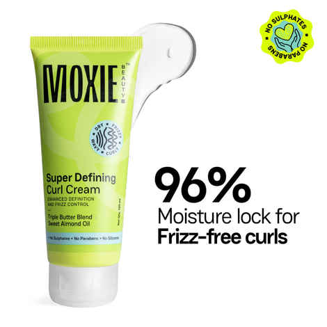 Buy Moxie Beauty Super Defining Curl Cream | 96% Moisture Lock | For Bouncy & Frizz-free Curls | 50 ml, Pack of 1 - Purplle