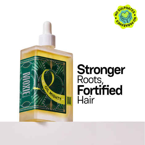 Buy Moxie Beauty Oil Mighty Strengthening Hair Oil | Stronger Roots | Reduces Breakage | Enriched with Almond, Cocoa & Avocado | 100 ml, Pack of 1 - Purplle