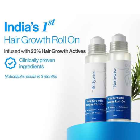 Buy Be Bodywise Rosemary Hair Growth Serum (Roll On) 10 ml x2 | 3% Redensyl & 2% Anagain | Hair fall control serum for Women & Men | Promotes Hair Growth & Stimulates Hair Follicles | For All Hair Types | Pack of 2 - Purplle
