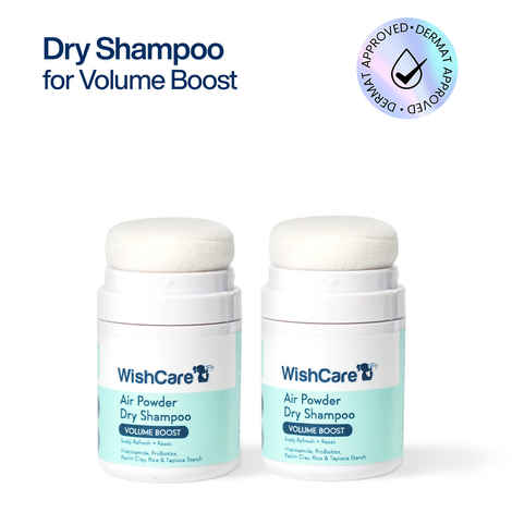Buy WishCare Air Powder Dry Shampoo for Oily Hair & Scalp|No White Cast & Aerosol|Volume Boost Pack of 2 - Purplle