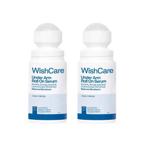 Buy WishCare Aqua Fresh Under Arm Roll On Serum Duo|5% AHA & 3% Kojic Acid|Treats Pigmentation & Odour Pack of 2 - Purplle