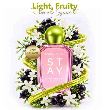 Buy FACES CANADA STAY Bloom After Dark Eau de Parfum for Women, 50 ml | Long-Lasting Fruity Floral Perfume with Blackcurrant & Jasmine | Elegant Night Scent | Gifts for Women | Premium Fragrance - Purplle