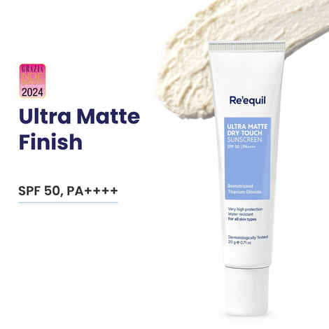 Buy Re'equil Ultra Matte Dry Touch Sunscreen Gel Spf 50 PA++++ (20 gm) - Purplle