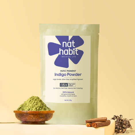 Buy Nat Habit Hufa Pigment Indigo Powder Natural Hair Color - 170 gm - Purplle