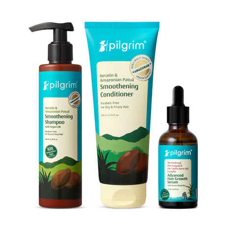 Buy Pilgrim Shine & Revive Hair Care Kit –Shampoo (200 ml), Conditioner (200 ml) & Hair Growth Serum (50 ml) |Boosts Hair Growth | With Redensyl, Anagain & Patua Oil|For Men & Women - Purplle