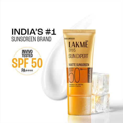 Buy Lakme Sunscreen For Bright Skin, SPF 50 PA++++, Water Light, Niacinamide, In Vivo Tested, 50 ml - Purplle