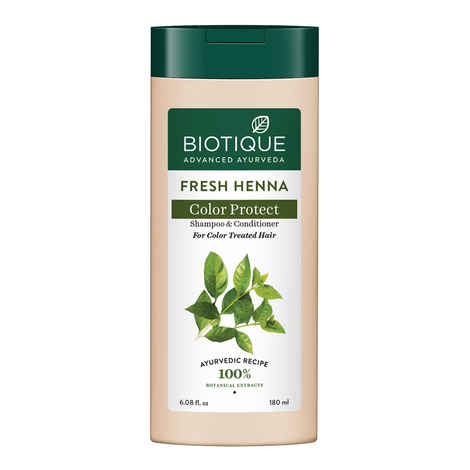 Buy Biotique Fresh Henna Colour Protect Shampoo With Conditioner (180 ml) - Purplle
