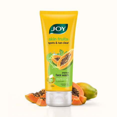 Buy Joy Skin Fruits Spots & Tan Clear Papaya Face Wash (100 ml) | Clears Dark Spots reveals Glow | Enriched with Vitamin C & Vitamin A | Suitable for All Skin Types - Purplle
