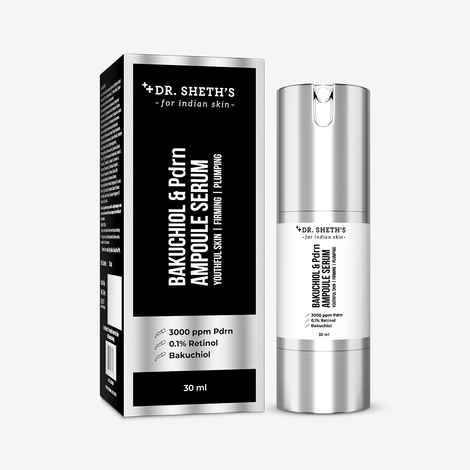 Buy Dr. Sheth's Bakuchiol & Pdrn Ampoule Serum Firms & Plumps Skin | Reduces Fine Lines & Wrinkles | Improves Skin Texture 30 ml - Purplle