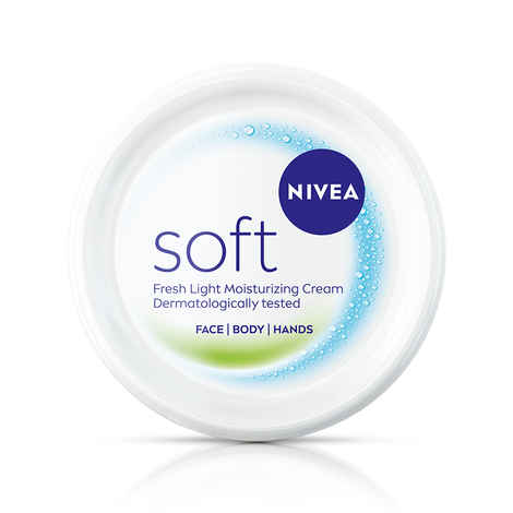 Nivea Soft Moisturizing Cream, Lightweight Non-Sticky Daily Moisturizer with 72Hr Hydration, Vitamin E & Jojoba Oil | Hydrating Face, Body & Hand Cream for Dry to Normal Skin, Soft Glowing Skin - 300 ml