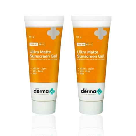 Buy The Derma Co. Ultra Matte Sunscreen Gel with SPF 60 & PA +++ For Broad Spectrum Sun Protection - 50 gm (Pack of 2) - Purplle