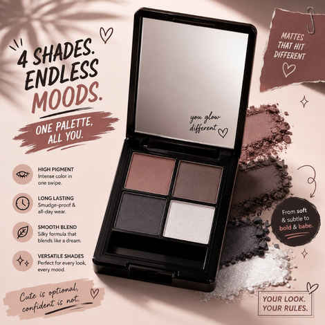 Buy Glam21 Brow Me Eyebrow Palette Waterproof Long Lasting 4 gm- Seductive - Purplle