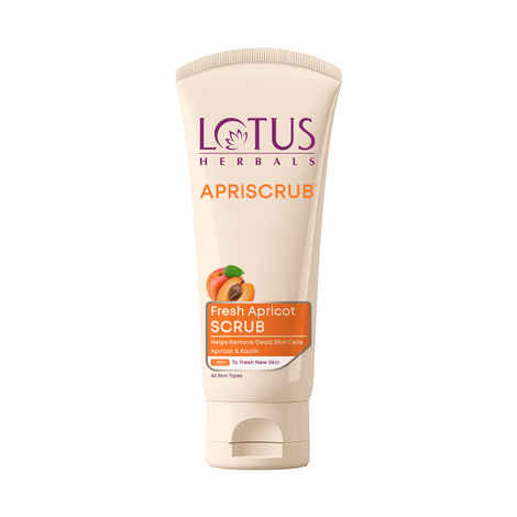 Buy Lotus Herbals Apriscrub Fresh Apricot Scrub | Natural Exfoliating Face Scrub | Chemical Free | For All Skin Types | 100 gm - Purplle