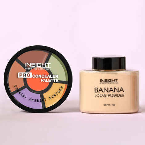 Buy Insight Cosmetics Banana Loose Powder 40g + Pro Concealer Palette_corrector - Combo of 2 - Purplle