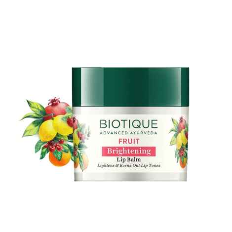 Buy Biotique FRUIT Brightening Lip Balm 12 gm - Purplle