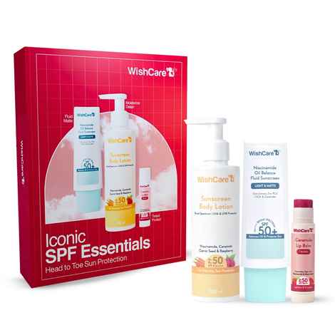 Buy WishCare Iconic SPF Essentials Head-to-Toe Sun Protection SPF 50+ PA++++ Gift Box (225 ml) - Purplle