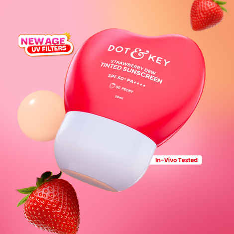 Buy Dot & Key Strawberry Dew Tinted Sunscreen SPF 50+ Pa++++ - 00 Peony - 50 ml - Purplle