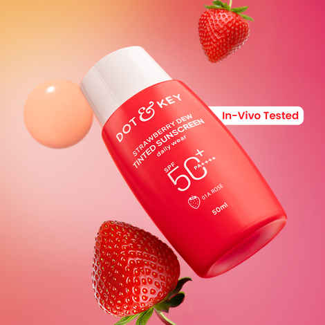 Buy Dot & Key Strawberry Dew Tinted Sunscreen SPF 50+ Pa++++ - 01A Rose - 50 ml - Purplle