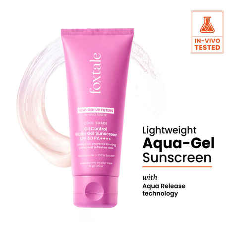 Buy Foxtale Cool Shade Oil Control Water Gel Sunscreen - 50 gm - Purplle