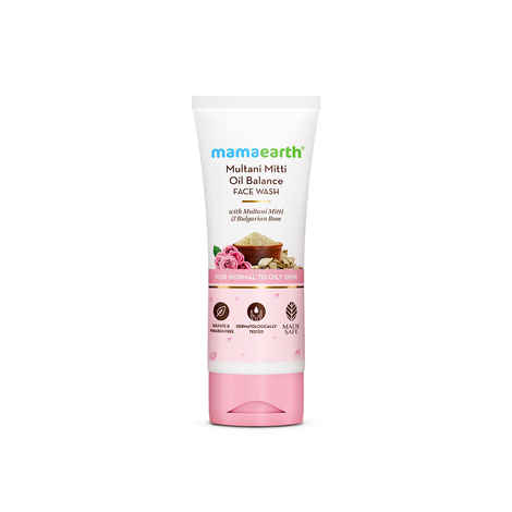 Buy Mamaearth Multani Mitti Oil Balance Face Wash with Multani Mitti & Bulgarian Rose For Oil Control & Acne - 100 ml - Purplle
