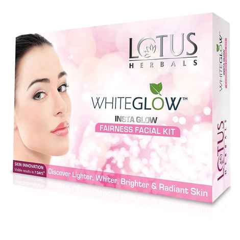 Buy Lotus Herbals Whiteglow Insta Glow 4 in 1 Facial Kit | For Radiant Glowing Skin | Natural Ingredients | 160 gm - Purplle