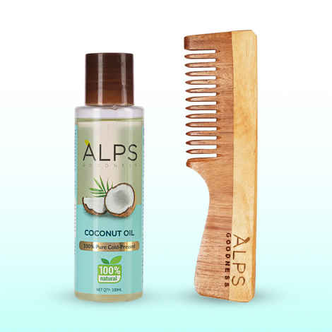 Buy Alps Goodness Healthy Scalp Duo (100% Natural Cold Pressed Coconut Oil 100 ml + 100% Natural Neem Comb) Combo of 2 - Purplle
