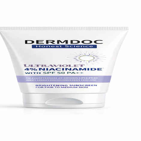 Buy DERMDOC 4% Niacinamide Spf 50 Pa+++ Ultra Violet Brightening Sunscreen 35 gm - Purplle