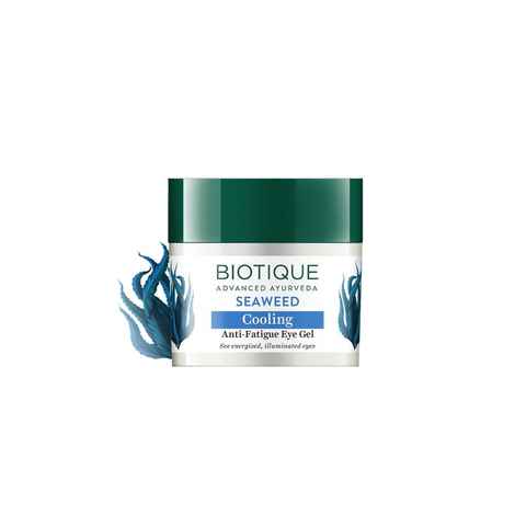 Buy Biotique Seaweed Cooling Anti-Fatigue Eye Gel 15 gm | Prevents Dark Circles & Puffiness - Purplle