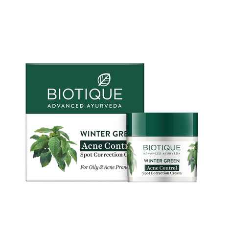 Buy Biotique Winter Green Acne Control Spot Correction Cream 15 gm - Purplle