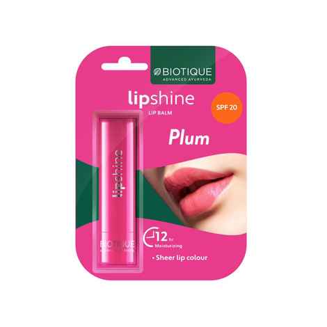 Buy Biotique Natural Makeup lipshine Lip Balm (Plum) (4 gm) - Purplle