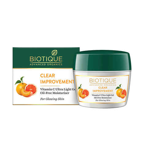 Buy Biotique Advanced Organics Clear Improvement Vitamin C Ultra Light Gel Oil-Free Moisturiser (175 gm) - Purplle