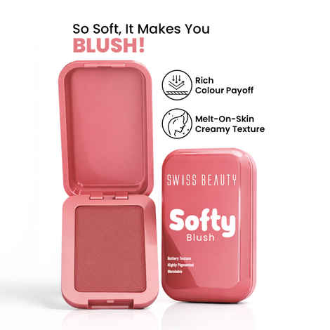 Buy Swiss Beauty Softy Blush | Buttery Texture | Blendable | Highly Pigmented - 7 gm, Raspberry - Purplle