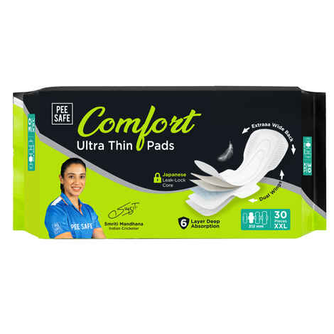 Buy Pee Safe Ultra Thin Sanitary Pads (XXL) - 30 Pads - Purplle