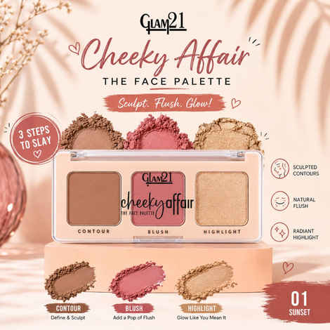 Buy Glam 21 Cheeky Affair The Face Palette - Sunset (8.6 gm) - Purplle